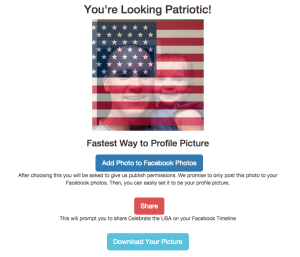 American flag facebook profile image creator